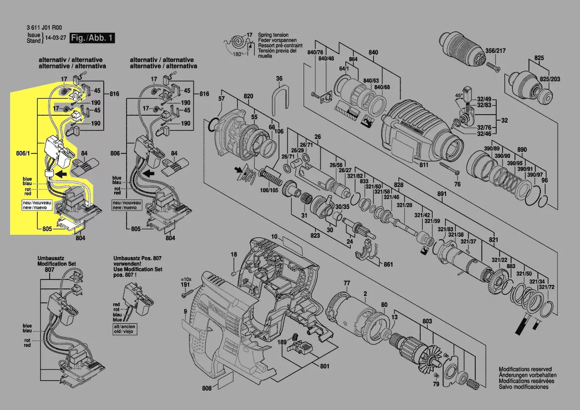 Interrupteur réf. 1 600 A00 175 BOSCH